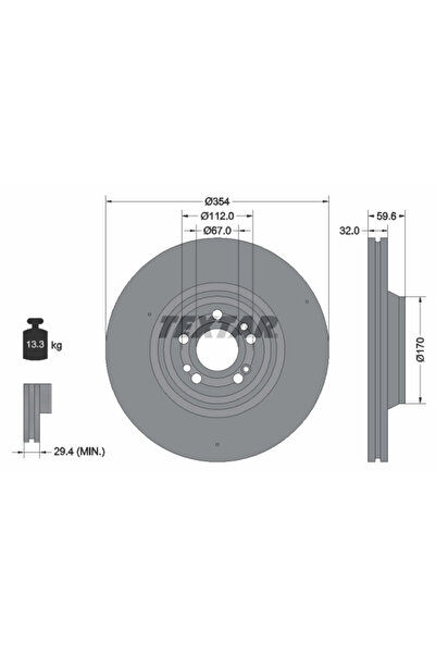 TEXTAR Disc Frana Mercedes-Benz Gle