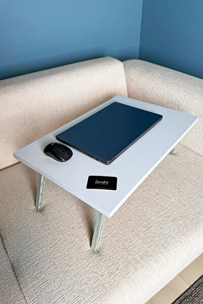 Zevahir Mobilya Dekorasyon Katlanabilir Yatak Koltuk Üstü Hasta Servis Masası Laptop Bilgisayar Sehpası