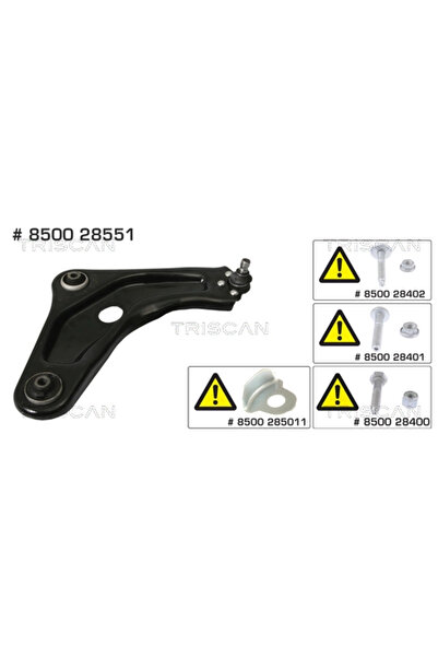 TRISCAN Brat Suspensie Roata Citroen C3 Picasso/C4 Cactus Peugeot 207/208 1