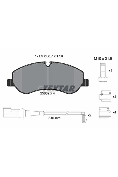 Krieger Set Placute Frana Frana Disc Ford Tourneo Custom V362 Bus/Transit Cus...