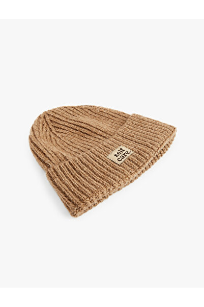 Koton Layered Beret with Printed Label Detail