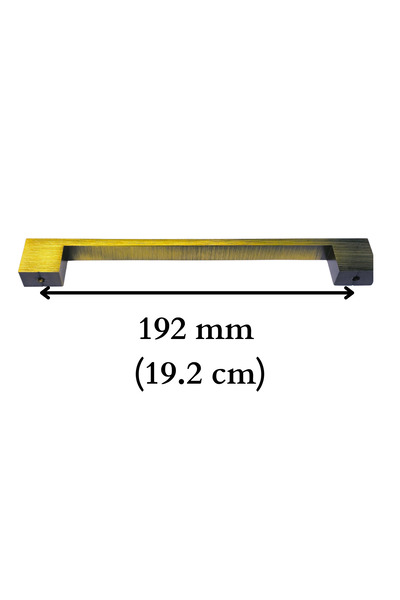 HOBİDABİ Mâner de punte din metal de 192 mm, galben antic, pentru sertar de mobilier, dulap de bucătărie