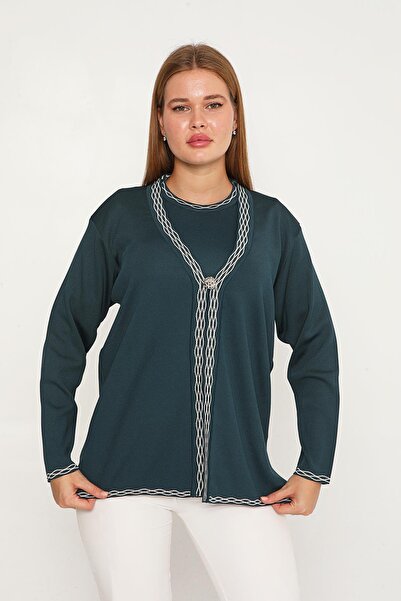 Lanze Knitwear Double Set Cardigan and Blouse