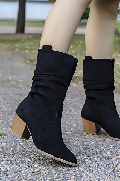 kajal ayakkabı PİER 400 Kalın Topuklu Kovboy Çizme