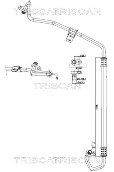 TRISCAN Conducta Presiune Variabila Aer Conditionat Citroen C4 Grand Picasso ...