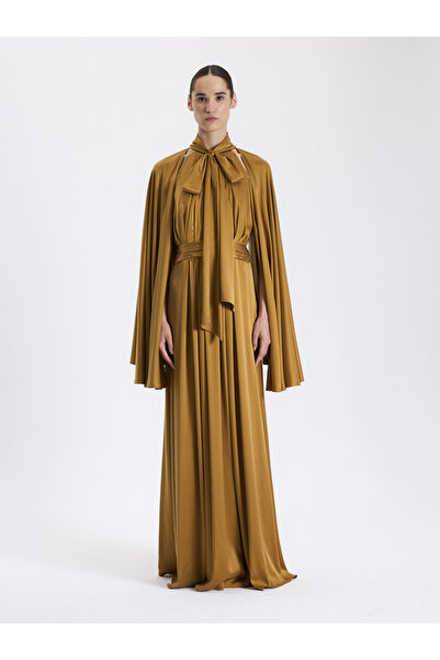BAQA Mustard Cloak Long Dress