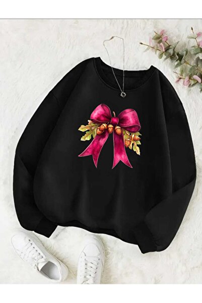 tkn your style Φούτερ μεγάλου μεγέθους με σχέδιο μόδας με κορδέλα WINTAGE