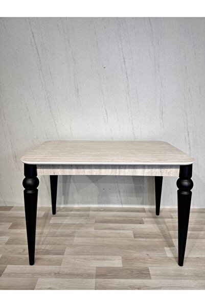 SÇ MASSAN 70 x 110 Mutfak Masası Traverten MDF Sabit Yemek Masası Salon Masası
