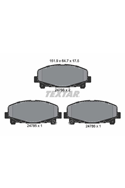 TEXTAR Set Placute Frana Frana Disc Acura Tlx Acura (Gac) Tlx-L