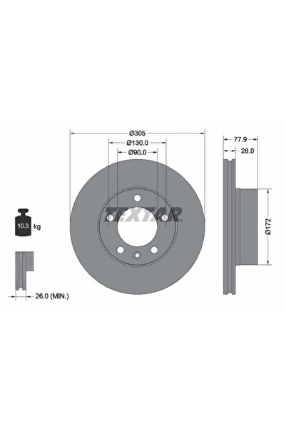 Krieger Спирачен диск Nissan Interstar Bus/Interstar Каросерия Opel Movano A ...