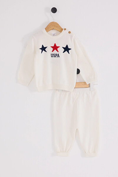 U.S. Polo Assn. U.S.Polo Boy's Knitwear 2-Piece Set - Ecru