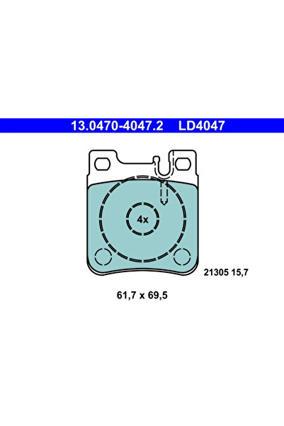 Ate Set Placute Frana Frana Disc Mercedes-Benz C-Class/Clk/E-Class