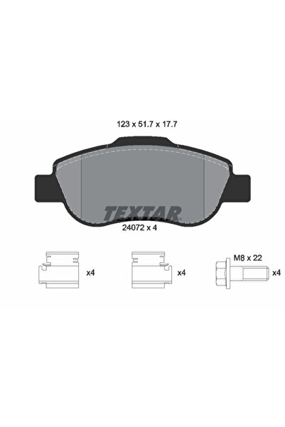 Krieger Set Placute Frana Frana Disc Fiat Panda