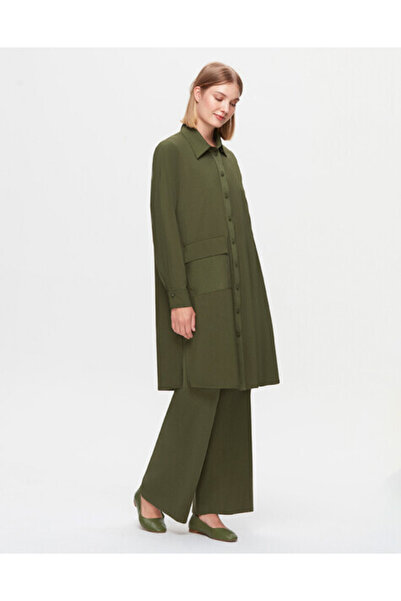 MISS DALIDA T25K-3004 Tek Cepli Poplin Gömlek GREEN