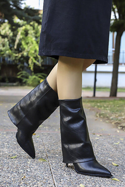 Generic Brand Rs 1400 Thin Heeled Folded Short Boots