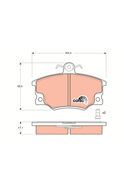 TRW Set Placute Frana Frana Disc Alfa Romeo 155 Fiat Argenta/Panda/Regata