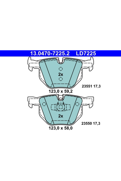 Ate Set Placute Frana Frana Disc Bmw 3