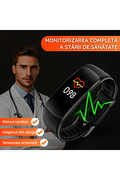 NARCIX SMART FITNESS BRACELET, with GPS, Heart Rate, Sleep and Steps Monitoring, Black