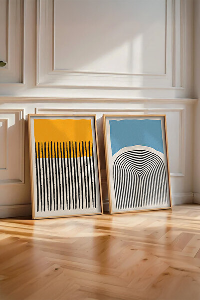 huhuli Set de picturi cu ramă din lemn, 2 piese Huhu50