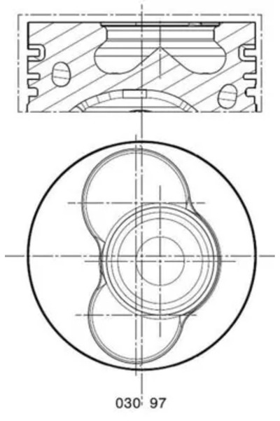 MAHLE Piston Pentru Cilindrii 1-2 Vw California T5 Camper/Multivan T5/Touareg