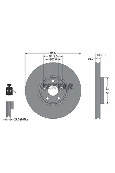 TEXTAR Disc Frana Lexus Gs/Is 3/Is C