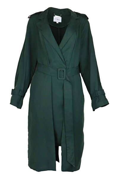 Vero Moda Qunin Dark Safari Coat - L, Dark Green, Lyocell 100%