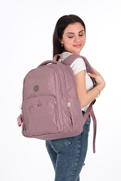 Lederax Crinkle Fabric Large Backpack Ld608