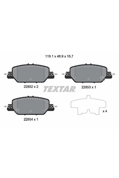 TEXTAR Set Placute Frana Frana Disc Honda Cr-5 5/Cr-5 6 Honda (Dongfeng) Cr-5...
