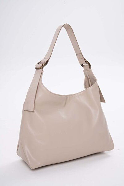 CANTACOMBINE Kadın Süet Askılı Salaş Omuz Çantası Vizon