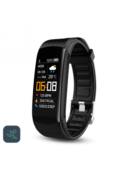 NARCIX SMART FITNESS BRACELET, with GPS, Heart Rate, Sleep and Steps Monitoring, Black