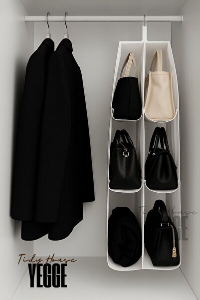 YEGGE Elegans 6-Piece In-Cabinet Hanging Bag Organizer - Bag Organizer - 6-Eye Bag Hanger