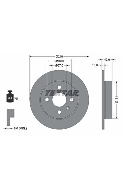 Krieger Set Discuri Frana Chevrolet Astra Opel Astra G/Astra H/Meriva A Micro...