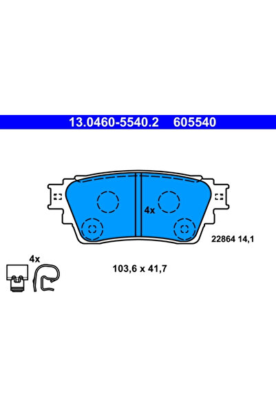 Ate Set Placute Frana Frana Disc Mitsubishi Eclipse Cross/Outlander 3
