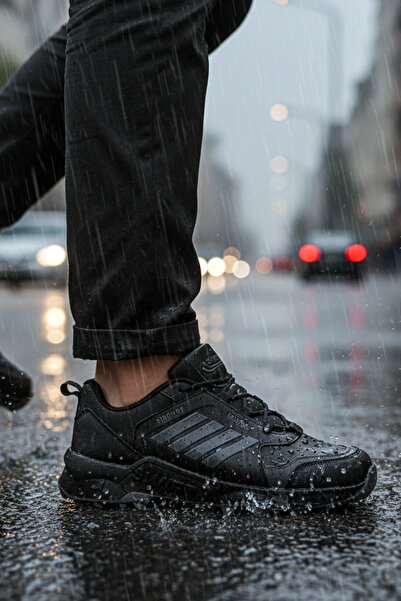 Giyyin Αθλητικά παπούτσια Sneaker Μαύρα Smoked Line Καθημερινά Άνετα Ποιοτικά με κορδόνια Ορθοπεδικά Κατάλληλα για το Χειμώνα