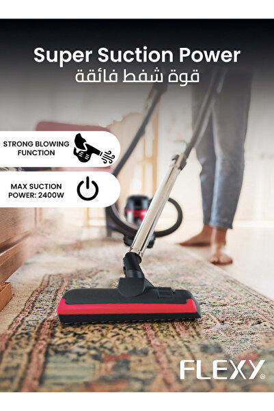flexy ® 28L 3-in-1 Wet/Dry/Blow Vacuum Cleaner, 2400W, Super Suction, Stainless Steel, 2Y Warranty