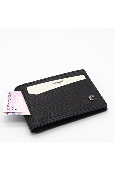 Cacharel Black A.Shell Leather Credit Card Holder 0336A3K