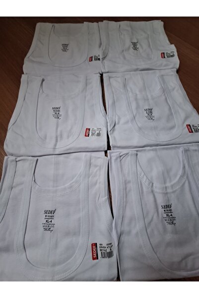 Sedef Ανδρικό εσώρουχο λευκό 6 τεμαχίων μέγεθος XL 4