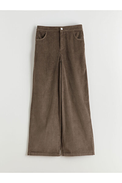 LC Waikiki Beli Lastikli Kadife Kadın Pantolon