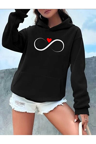 tkn your style سترة بغطاء للرأس بتصميم عصري من إيفري هارت بطباعة عصرية كبيرة ...