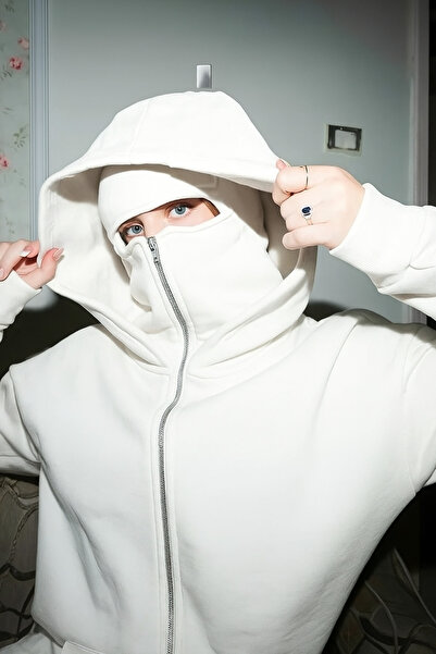 Touz Moda Balaclava Atatürk Series Baskılı Ninja Hoodie Sweatshirt