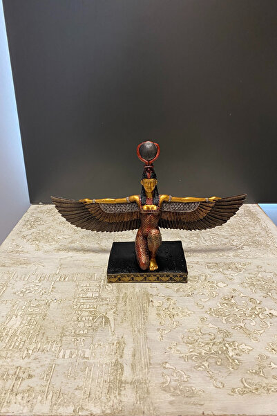 Tasarloxi Antik Mısır Tanrıçası Oturan İsis Biblo Heykel