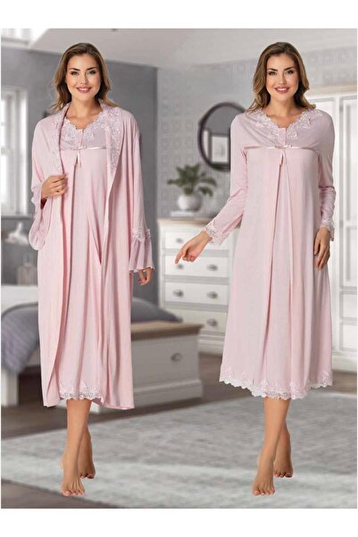 Lohusa Homewear Set de cămăși de noapte pentru femei, roz, cu design special,...