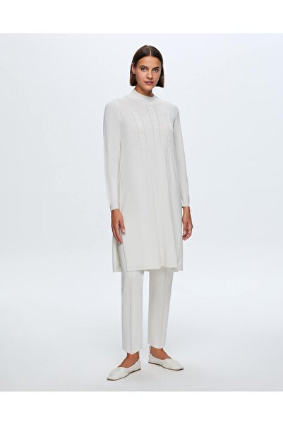 MISS DALIDA T24K-6030 Saç Örgü Detaylı Tunik VOLO-SMOKE