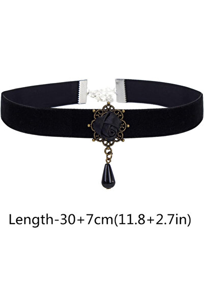 Monalisa Home قلادة فينوفو من الدانتيل الأسود للنساء