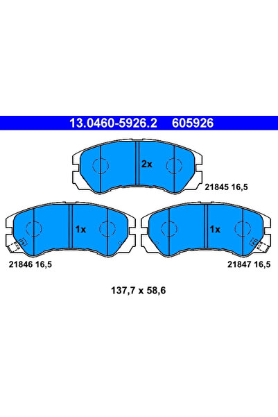 Ate Set Placute Frana Frana Disc Isuzu Trooper 2/Trooper 3/Vehicross Opel Fro...
