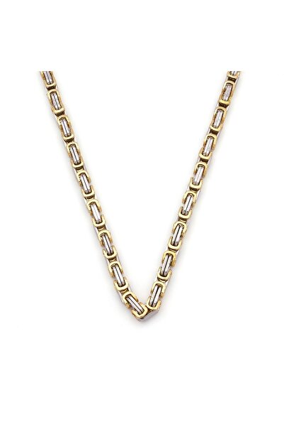 FerizZ قلادة رجالية من الفولاذ بلونين ZN-518