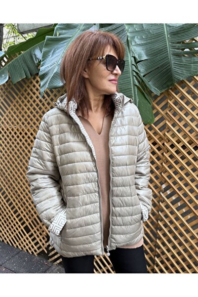 DenizEge Ιταλικό κοντό παλτό διπλής όψης μπεζ