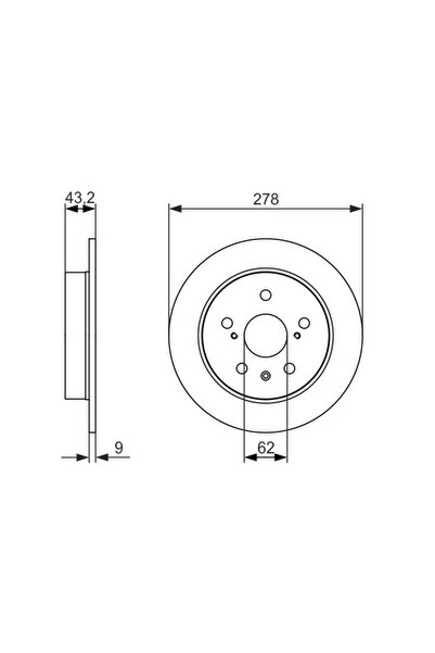 Bosch Disc Frana Fiat Sedici Suzuki SX4