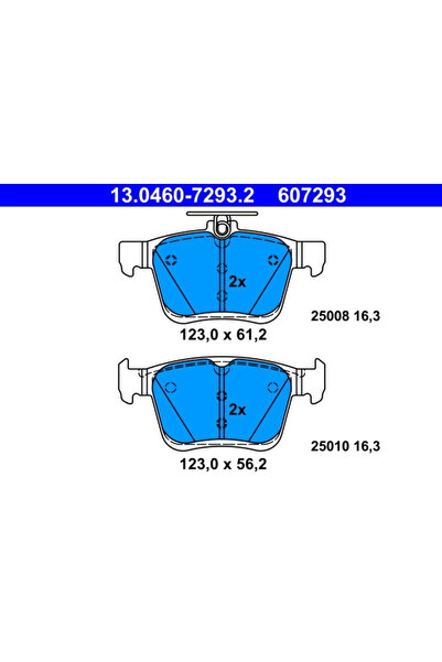 Ate Set Placute Frana Frana Disc Audi A3 Seat Leon 2012-2023