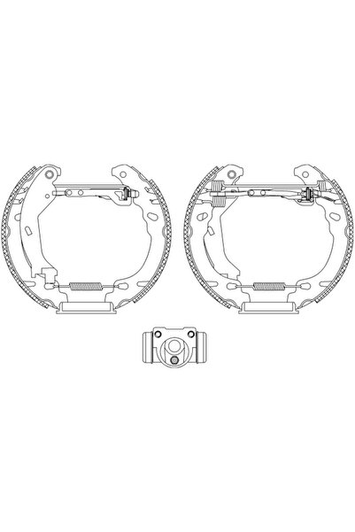 TEXTAR Set Saboti Frana Fiat 500/Panda Ford Ka 2003-2016